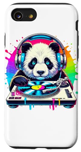 Hülle für iPhone SE (2020) / 7 / 8 Panda DJ Musikliebhaber Kopfhörer Discjockey von Panda DJ Music Lover Gifts