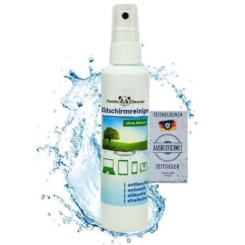 PandaCleaner Bildschirmreiniger Spray - 100ml Screen Cleaner - TFT Reiniger - TV Reiniger für Fernseher - Monitor Reinigungsspray schützt & pflegt(100ml Sprühflasche) von PandaCleaner