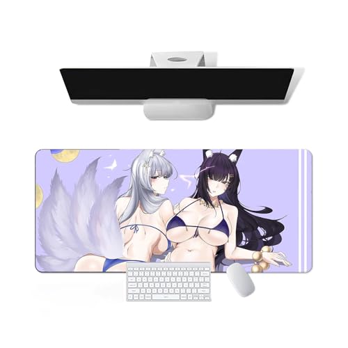 Anime-Mauspad, Spiel, Azur Lane, Anime-Computer-Tastatur, große lange weiche Gummiunterseite, rutschfeste Oberfläche, Büro-Schreibtischmatte, Gaming-Mauspad von Pangtyus