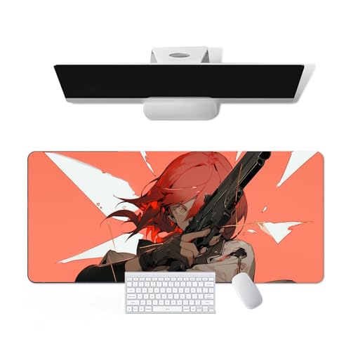 Anime Mauspad Arknights - Exusiai Anime Computer Tastatur Mauspad Große Lange Weiche Gummiunterseite Rutschfeste Oberfläche Büro Schreibtischunterlage Gaming Mauspad von Pangtyus