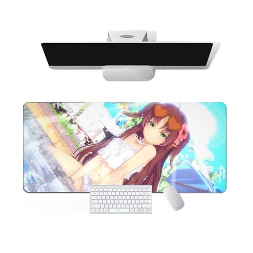 Anime Mauspad Arknights - Myrtle Anime Computer Tastatur Mauspad Große Lange Weiche Gummiunterseite Rutschfeste Oberfläche Büro Schreibtischunterlage Gaming Mauspad von Pangtyus