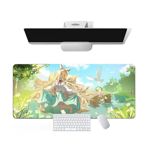 Anime Mauspad Arknights - Suzuran Anime Computer Tastatur Mauspad Große Lange Weiche Gummiunterseite Rutschfeste Oberfläche Büro Schreibtischunterlage Gaming Mauspad von Pangtyus