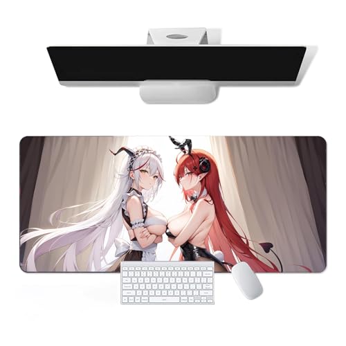 Anime Mauspad Game Azur Lane - Hindenburg Anime Computer Tastatur Mauspad Große Lange Weiche Gummiunterseite Rutschfeste Oberfläche Büro Schreibtischunterlage Gaming Mauspad von Pangtyus