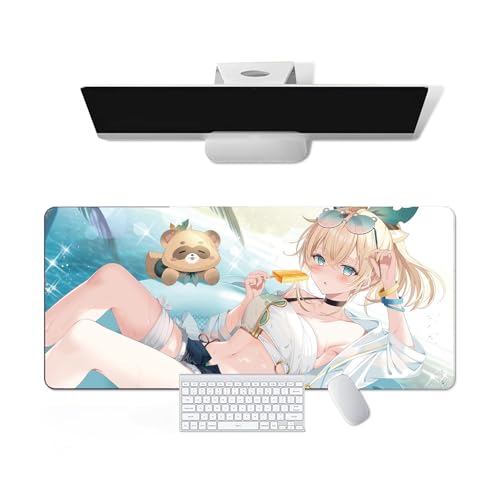 Anime Mauspad Hololive - Kazama Iroha Anime Computer Tastatur Mauspad Große Lange Weiche Gummiunterseite Rutschfeste Oberfläche Büro Schreibtischunterlage Gaming Mauspad von Pangtyus