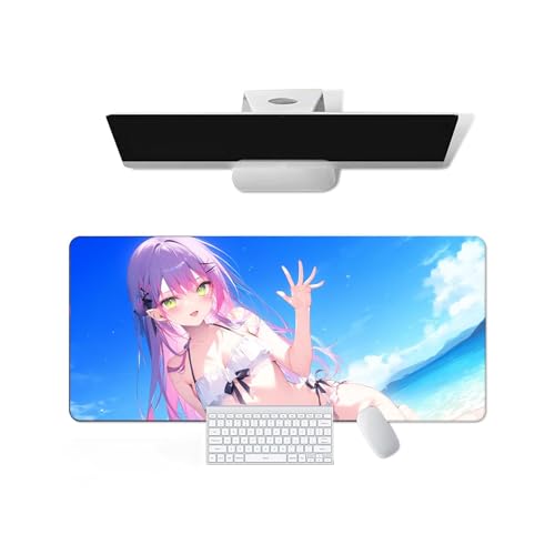 Anime Mauspad Hololive - Towa Tokoyami Anime Computer Tastatur Mauspad Große Lange Weiche Gummiunterseite Rutschfeste Oberfläche Büro Schreibtischunterlage Gaming Mauspad von Pangtyus