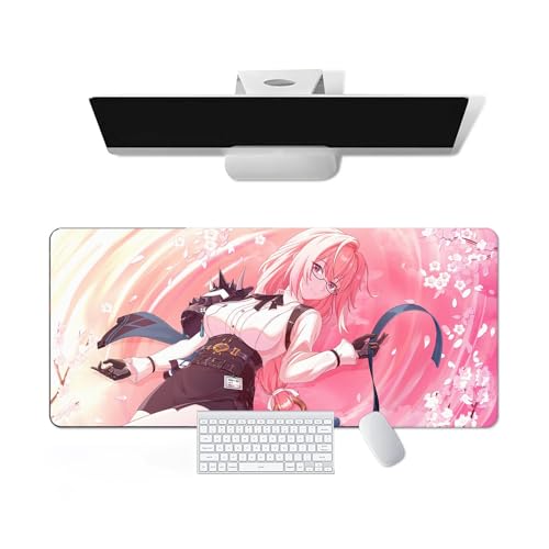 Anime Mauspad Zenless Zone Zero - Tsukishiro Yanagi Anime Computer Tastatur Mauspad Große Lange Weiche Gummiunterseite Rutschfeste Oberfläche Büro Schreibtischunterlage Gaming Mauspad von Pangtyus