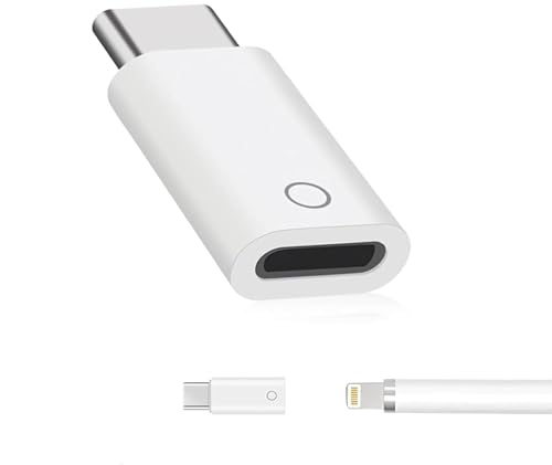 Ladeadapter kompatibel mit Apple Pencil 1. Generation | USB-C Ladeanschluss Männlich auf Weiblich für iPad 10. Generation von Panlouting