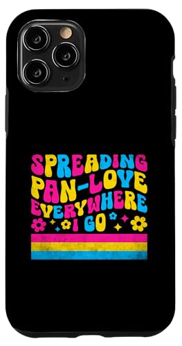 Überall wo ich hingehe Pan Love verbreiten LGBTQIA Pride Month Hülle für iPhone 11 Pro von Pansexuality LGBTQIA Pansexual Pride Month Gift