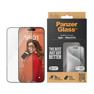 PanzerGlass™ UWF mit Applikator Display-Schutzglas für Apple iPhone 15 Pro von PanzerGlass™
