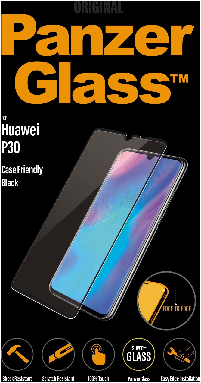 Displayschutz Casefriendly für Huawei P30 schwarz Displayschutz Casefriendly für Huawei P30 schwarz von PanzerGlass