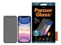 PanzerGlass™ | Privacy & Case-Friendly - Displayschutzfolie für Mobiltelefone - Edge-to-Edge-Passform - Rahmenfarbe schwarz | Apple iPhone 11/XR von PanzerGlass