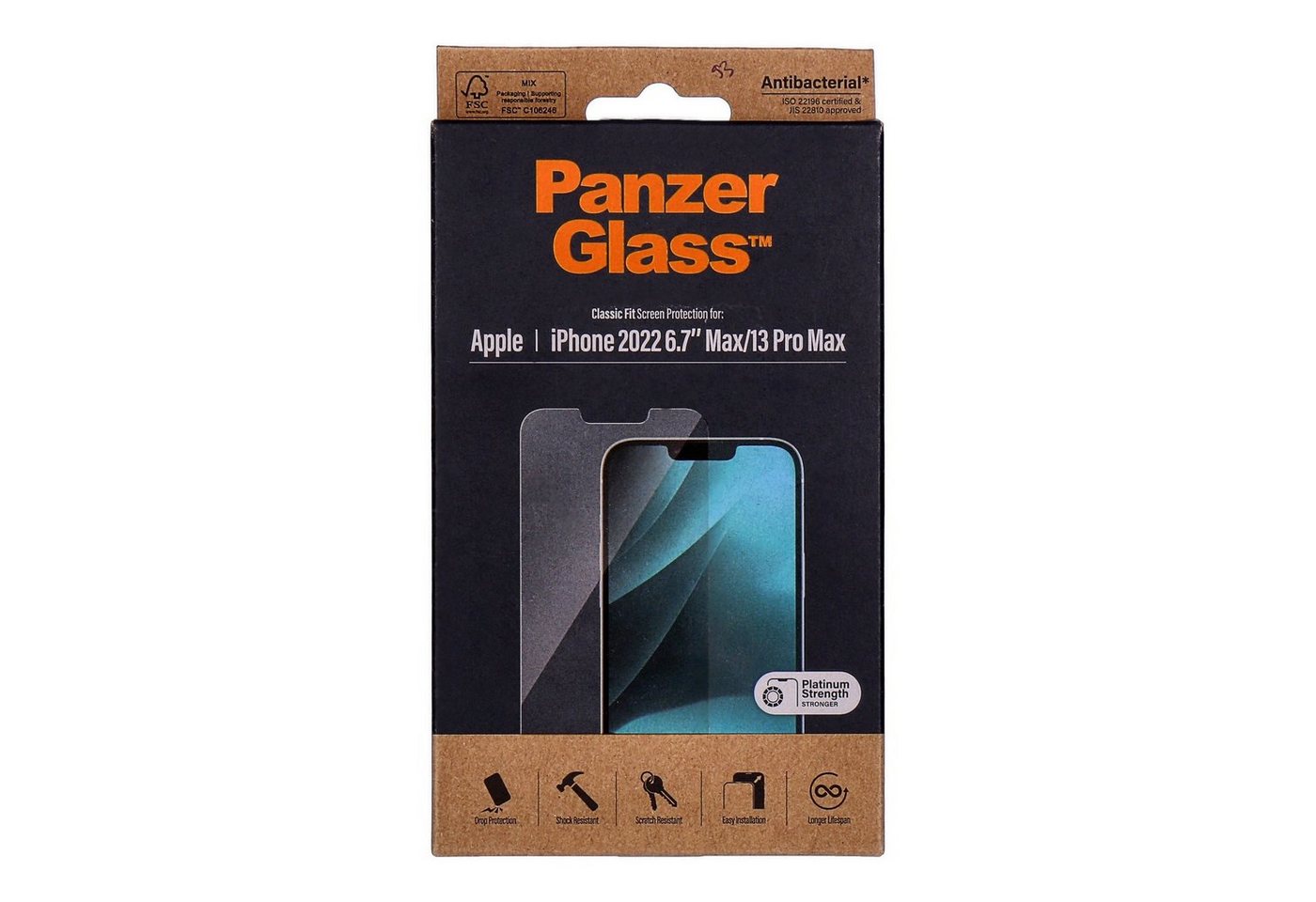 PanzerGlass Schutzfolie Displayschutz iPhone 13 Pro Max Classic Fit von PanzerGlass