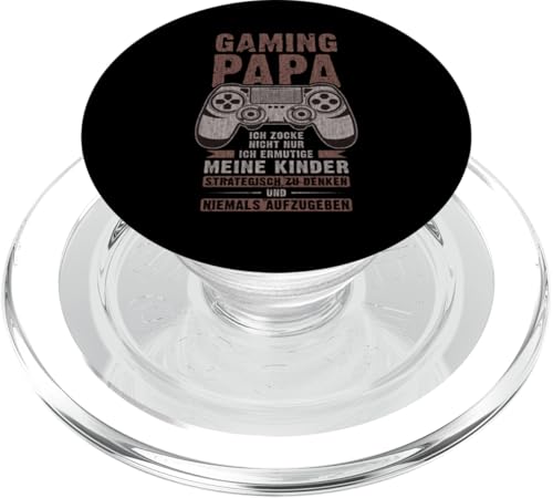 Lustiger Vater Kinder Spruch, Vatertag, Gaming Papa PopSockets PopGrip für MagSafe von Papa - Content Design Studio