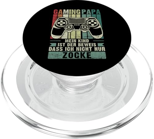 Vater Kind Spruch, Gamer Papa, Vatertag, Gaming Papa PopSockets PopGrip für MagSafe von Papa - Content Design Studio