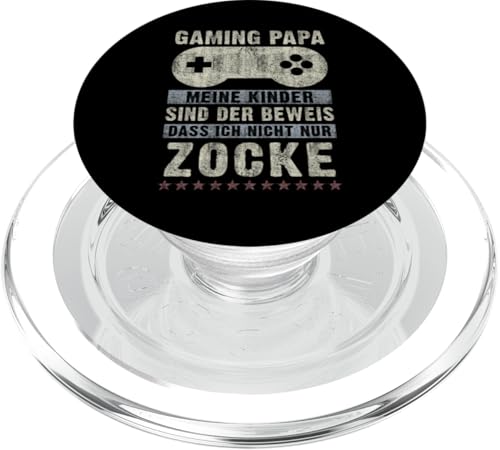 Vater Kinder Spruch, Gamer Papa, Vatertag, Gaming Papa PopSockets PopGrip für MagSafe von Papa - Content Design Studio