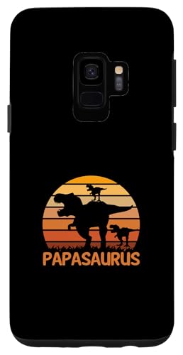 Hülle für Galaxy S9 Papa Vater Dino Dinosaurier Papasaurus von Papa Vater Vatertag Geschenk