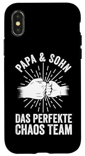 Hülle für iPhone X/XS Vater Papa Und Sohn von Papa Vater Vatertag Geschenk