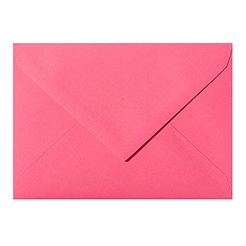 Paper24 Mini Briefumschläge DIN C8 57x81 mm für Blumensträuße, Geldgeschenke oder Adventskalender 25 Umschläge Pink von Paper24