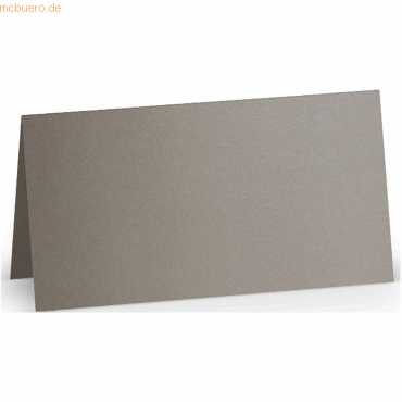 100 x Paperado Tischkarte 10x10cm taupe metallic von Paperado