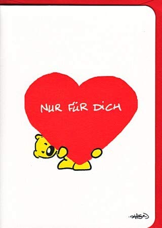 Grußkarte Liebe Bärchen mit Herz nur für Dich A6 von Paperclip