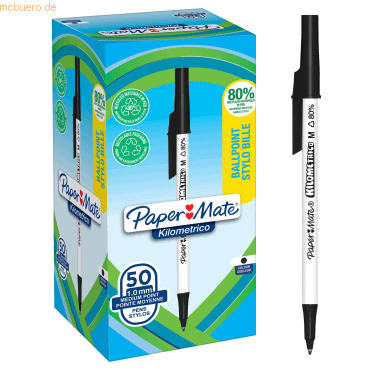 PaperMate Kugelschreiber Kilometrico 2187701 schwarz 50 Stück PaperMate Kugelschreiber Kilometrico 2187701 schwarz 50 Stück von Papermate