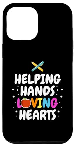 Hülle für iPhone 15 Plus Helping Hands Loving Hearts Paraprofessional von Para Paraeducator Lehrassistent Design