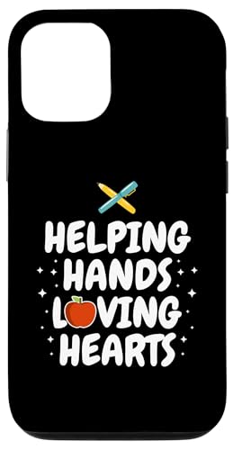 Hülle für iPhone 15 Pro Helping Hands Loving Hearts Paraprofessional von Para Paraeducator Lehrassistent Design