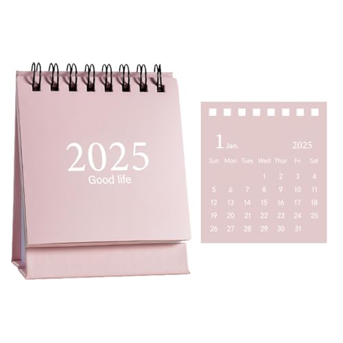 Kleiner Tischkalender 2024-2025 Doppelseitiger kleiner Tischkalender Dickes Papier von Juli 2024 bis Dezember 2025 für Home Offices Schule von Parfaour