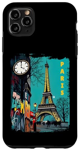 Hülle für iPhone 11 Pro Max Paris Outfit für Französische Herren und Damen Frankreich von Paris Grafik Frankreich Retro Vintage Design