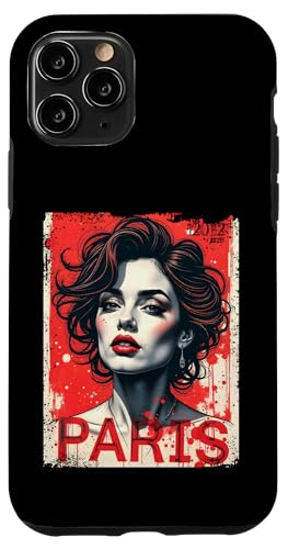 Hülle für iPhone 11 Pro Paris Outfit für Französische Herren und Damen Frankreich von Paris Grafik Frankreich Retro Vintage Design