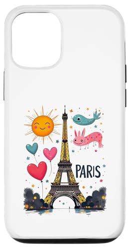 Hülle für iPhone 12/12 Pro Paris Outfit für Französische Herren und Damen Frankreich von Paris Grafik Frankreich Retro Vintage Design