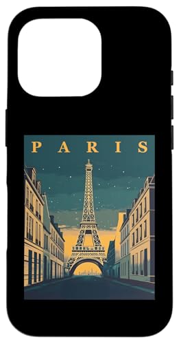 Hülle für iPhone 16 Pro Paris Outfit für Französische Herren und Damen Frankreich von Paris Grafik Frankreich Retro Vintage Design