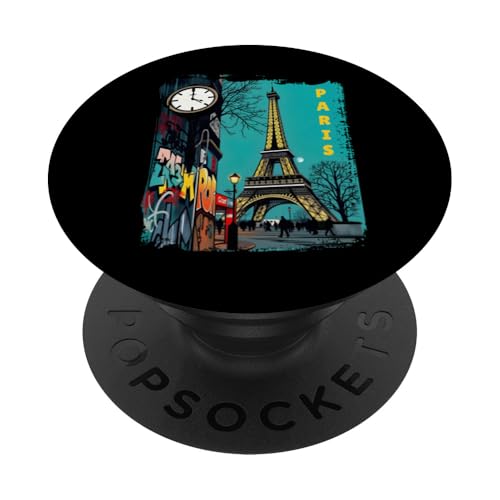 Paris Outfit für Französische Herren und Damen Frankreich PopSockets Klebender PopGrip von Paris Grafik Frankreich Retro Vintage Design