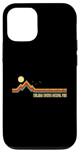 Carlsbad Caverns-Nationalpark Berge im Vintage-Stil Hülle für iPhone 12/12 Pro von Park Lover Retro Mountain Design Vintage Sunse