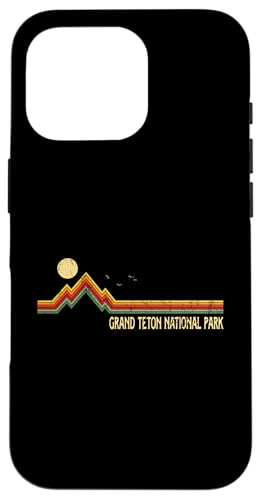 Grand Teton National Park Vintage Style Berge Outdoor Hülle für iPhone 16 Pro von Park Lover Retro Mountain Design Vintage Sunse