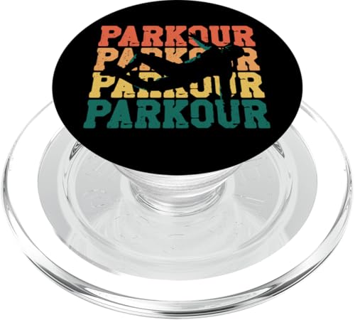 Parkour Freilauf Traceur Retro Vintage Parkour PopSockets PopGrip für MagSafe von Parkour Freerunning Free Runner DA0