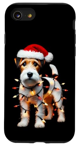 Hülle für iPhone SE (2020) / 7 / 8 Parson Russell Terrier Weihnachtsmannmütze Weihnachtsbeleuchtung Hundebesitzer von Parson Russell Terrier Christmas Products