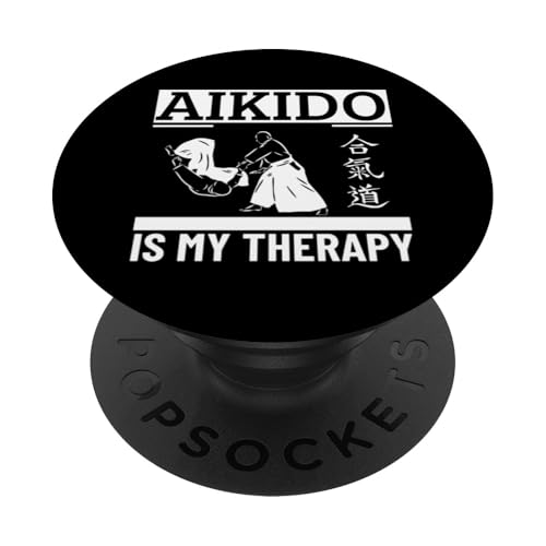 Aikido Is My Therapy Lustiges Aikido PopSockets mit austauschbarem PopGrip von Passionate Aikido Martial Arts Enthusiast