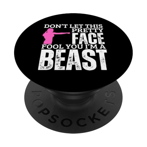 Boxing Girl I'm A Beast Lustiger Boxershorts für Frauen PopSockets Klebender PopGrip von Passionate Boxing Enthusiast Boxer Apparel