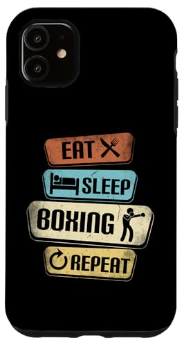 Hülle für iPhone 11 Eat Sleep Boxing Repeat Lustiger Boxer von Passionate Boxing Enthusiast Boxer Apparel