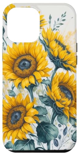 Ästhetische Aquarell Blühende Sonnenblume Floral Damen Mädchen Hülle für iPhone 12 Pro Max von PastelArt Phone Cases Accessories Gifts Designs