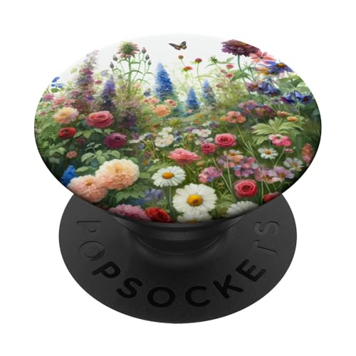 Ästhetische bunte Wildblumen-Blumen-Blumen-Hüttengarten PopSockets Klebender PopGrip von PastelArt Phone Cases Accessories Gifts Designs