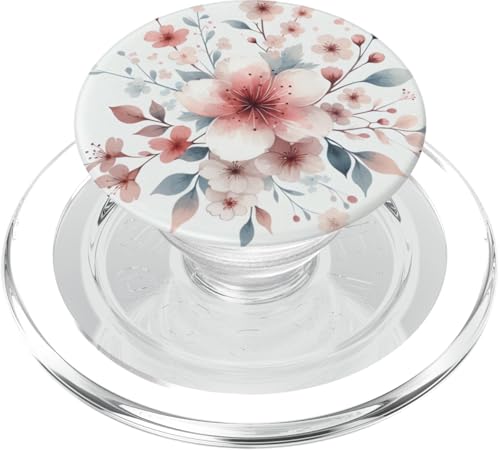 Ästhetische niedliche Aquarell-Kirschblüten-Blumen PopSockets PopGrip für MagSafe von PastelArt Phone Cases Accessories Gifts Designs