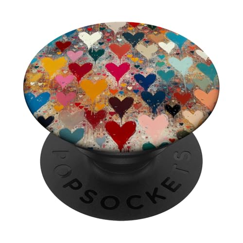 Ästhetisches klassisches süßes Liebesherz-Gemälde, Kunstmuster-Design PopSockets Klebender PopGrip von PastelArt Phone Cases Accessories Gifts Designs