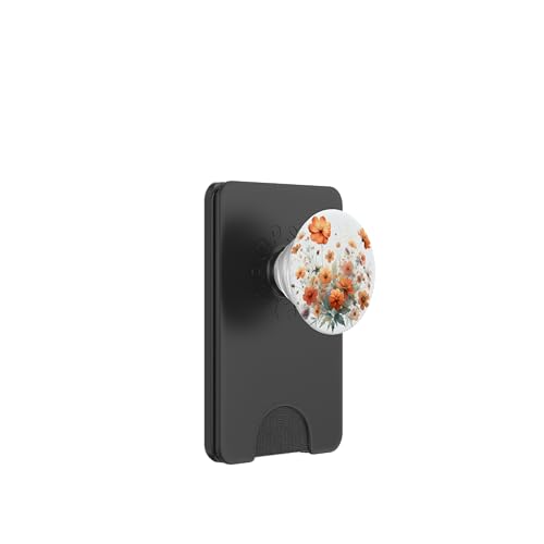 Niedliche orangefarbene Blume, Landhaus, Garten, Wildblume, Damen, Mädchen PopSockets PopWallet für MagSafe von PastelArt Phone Cases Accessories Gifts Designs