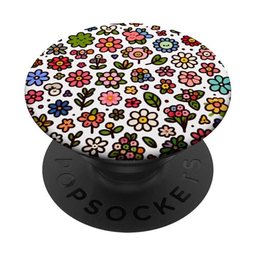 Niedliches Kawaii-Blumenmuster, für Damen und Mädchen PopSockets Klebender PopGrip von PastelArt Phone Cases Accessories Gifts Designs