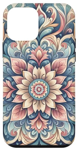 Vintage Retro Pastell Kunst Mandala Floral Blume Frauen Mädchen Hülle für iPhone 12 mini von PastelArt Phone Cases Accessories Gifts Designs