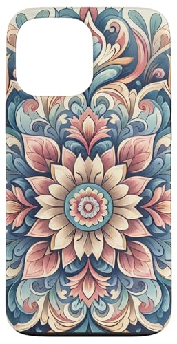 Vintage Retro Pastell Kunst Mandala Floral Blume Frauen Mädchen Hülle für iPhone 13 Pro Max von PastelArt Phone Cases Accessories Gifts Designs