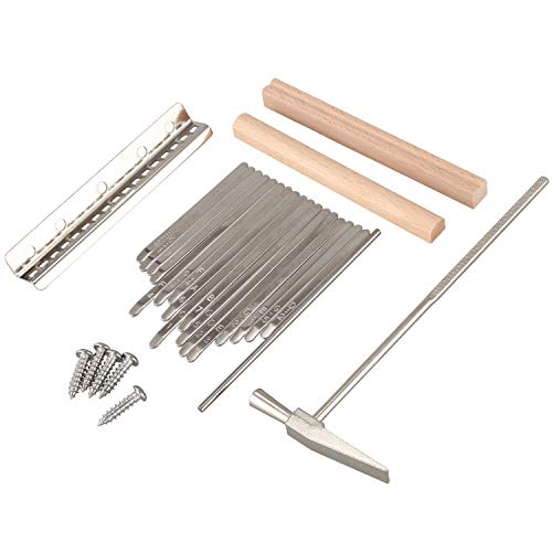 Pasyauer 17 Tasten Kalimba Daumen Finger Klavier DIY Tasten + BrüCke + Stimm Hammer Kit Musik Instrument Teil ZubehöR von Pasyauer