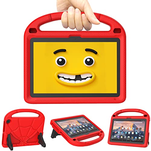 8“ Tablet Hülle für Kinder (12/10th Gen,2024/2022/2020 Release), Nicht für Samsung iPad 8 Zoll Tablets, Patamiyar Stoßfeste Schutzhülle fü 8 Zoll Tablet mit Griffständer - Rot von Patamiyar